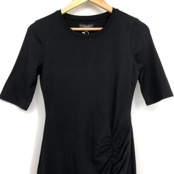 NWT Guess Half Sleeve Arjean Ruched Little Black Dress SP - Picture 10 of 14
